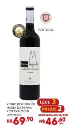 Bistek Supermercados vinho português maria da penha reserva oferta