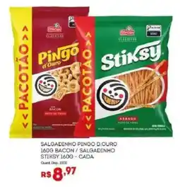 Bistek Supermercados Salgadinho pingo d.ouro / salgadinho stiksy oferta