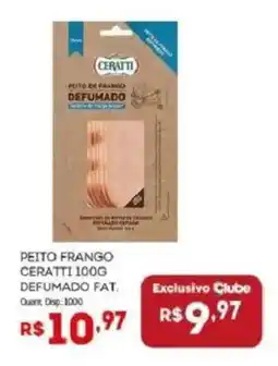 Bistek Supermercados Peito frango ceratti defumado fat. oferta