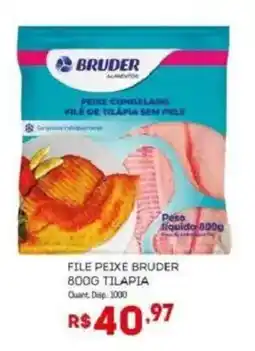 Bistek Supermercados file peixe bruder 800g tilapia oferta