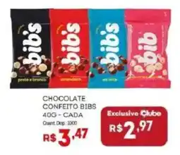 Bistek Supermercados chocolate confeito bibs oferta
