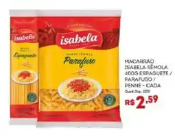 Bistek Supermercados Macarrão isabela sêmola oferta