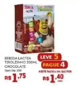 Bistek Supermercados Bebida lactea tirolzinho chocolate oferta