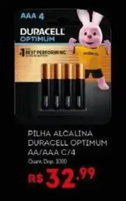 Bistek Supermercados Pilha alcalina duracell optimum aa/aaa c/4 oferta