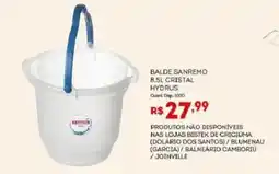 Bistek Supermercados Balde sanremo 8,5l cristal hydrus oferta