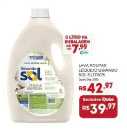 Bistek Supermercados Lava roupas líquido girando sol 5 litros oferta