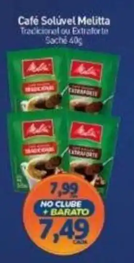 Rede Bom Lugar Café Solúvel Melitta Tradicional ou Extraforte oferta