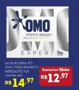 Bistek Supermercados Lava roupa pó omo 720g branco absoluto cx oferta