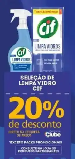 Bistek Supermercados seleção de limpa vidro cif oferta