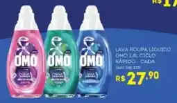 Bistek Supermercados lava roupa líquido omo 1l ciclo rápido oferta