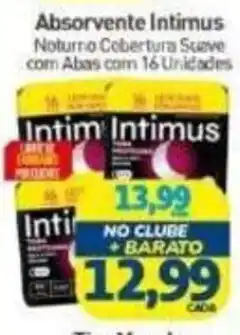 Rede Bom Lugar Absorvente Intimus Noturno Cobertura Suave com Abas oferta