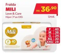 Big Bom Supermercados Fralda mili love & care oferta
