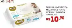 Bistek Supermercados toalha umedecida mili love & care oferta