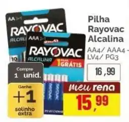 Supermercados Rena Pilha rayovac alcalina oferta