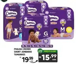 Rede Parceria Fralda cremer short jumbinho oferta