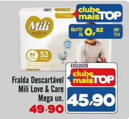 Rede Top Fralda descartável mili love & care mega un. oferta