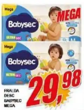 Fralda desc babysec mega