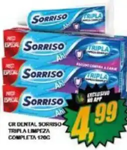 Vianense Supermercados Creme dental sorriso tripla limpeza completa oferta