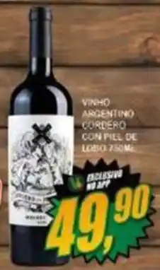 Vianense Supermercados vinho argentino cordero com piel de lobo oferta