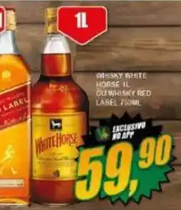 Vianense Supermercados whisky white horse ou whisky red label oferta