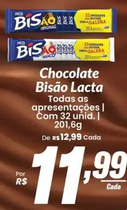 Stok Center Chocolate Bisão Lacta oferta