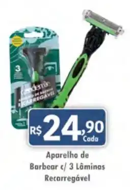 Royal Supermercados Aparelho de Barbear c/ 3 Lâminas Recarregável oferta