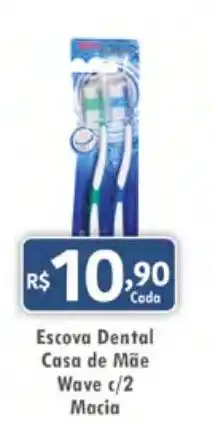 Royal Supermercados Escova Dental Casa de Mãe Wave c/2 Macia oferta