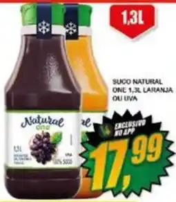 Vianense Supermercados Sucos natural one 1,3l laranja ou uva oferta