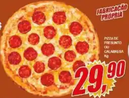Vianense Supermercados pizza de presunto ou calabresa oferta