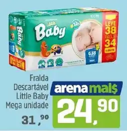 Arena Atacado Fralda descartável little baby mega unidade oferta