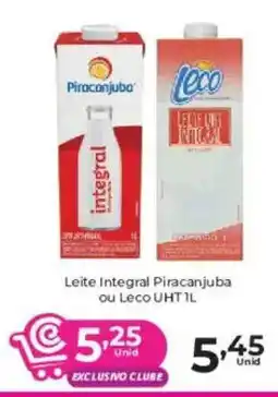 Comercial Esperança Leite integral piracanjuba ou leco uht 1l oferta