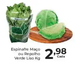 Comercial Esperança Espinafre Maço ou Repolho Verde Liso oferta