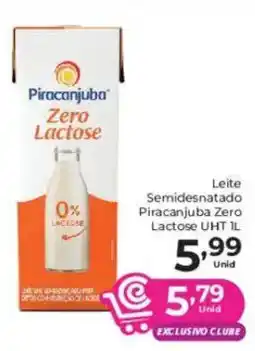 Comercial Esperança Leite semidesnatado piracanjuba zero lactose uht il oferta