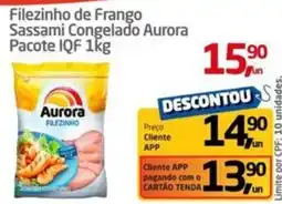 Tenda Atacado Filezinho de Frango Sassami Congelado Aurora oferta