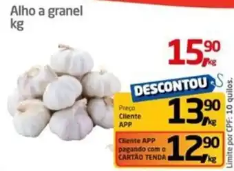 Tenda Atacado Alho a granel oferta