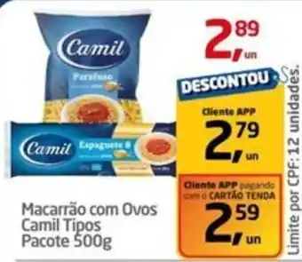 Tenda Atacado Macarrão com Ovos Camil Tipos oferta