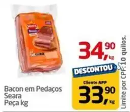Tenda Atacado Bacon em pedaços seara oferta