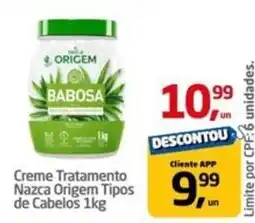 Tenda Atacado Creme tratamento nazca origem tipos de cabelos oferta