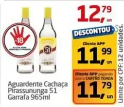 Tenda Atacado Aguardente Cachaça Pirassununga 51 oferta