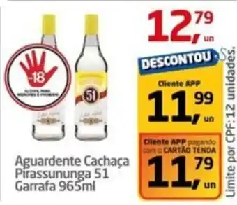 Tenda Atacado Aguardente Cachaça Pirassununga 51 oferta