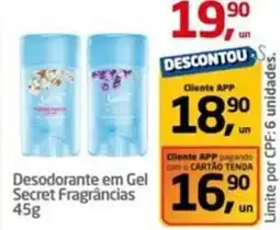 Tenda Atacado Desodorante em gel secret fragrâncias oferta