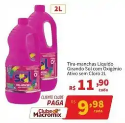 Macromix Atacado Tira-manchas liquido girando sol com oxigenio ativo sem cloro oferta