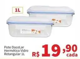 Macromix Atacado Pote doce lar hermético vidro retangular 1l oferta