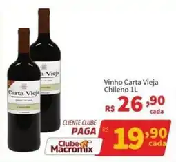 Macromix Atacado Vinho carta vieja chileno oferta