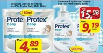 Supermercados Guanabara Sabonete Liquido de Cabeca aos Pes Protex Baby 180ml oferta