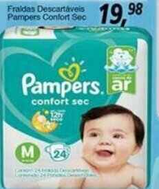 Supermercados Guanabara Fraldas Descartaveis Pampers Comfort Sec oferta