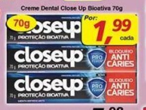 Supermercados Guanabara Creme Dental Close Up Bioativa 70g oferta