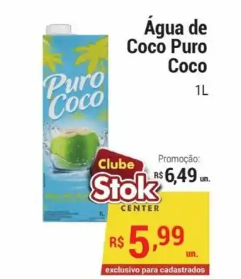 Stok Center Agua de Coco Puro Coco 1L oferta