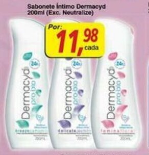 Supermercados Guanabara Sabonete Intimo Dermacyd 200ml oferta