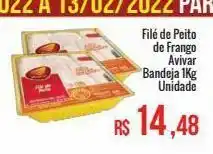 Mart Minas Filé de peito de frango avivar bandeja 1kg unidade oferta